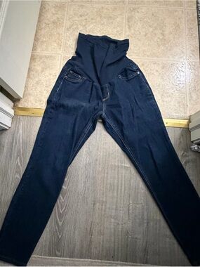 Indigo Blue High-Rise Dark Blue Maternity Jeans